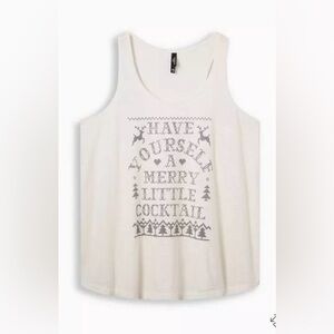 NWT Torrid “Have Yourself A Merry Little Cocktail” Racerback Sleep Tank large